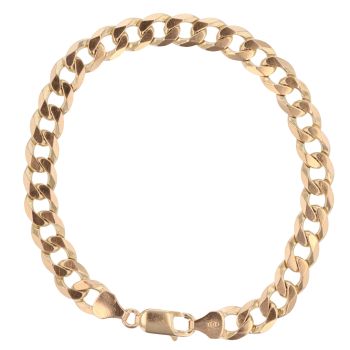9ct Yellow Gold Curb Bracelet 8"