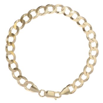 9ct Yellow Gold Curb Bracelet 8"