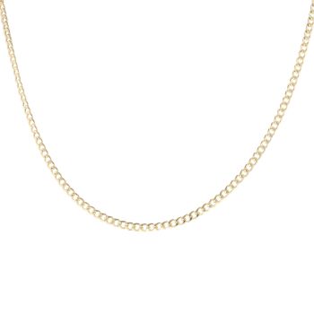 14ct Yellow Gold Children's Curb Chain 14"