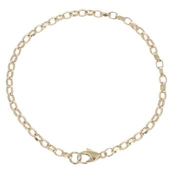 9ct Yellow Gold Belcher Bracelet 7"