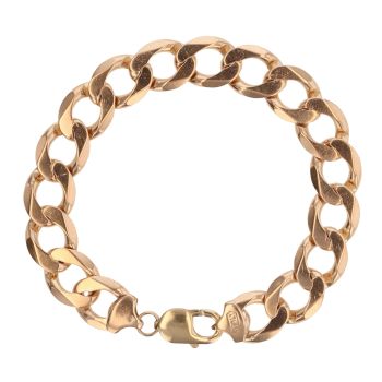 9ct Yellow Gold Curb Bracelet 9"