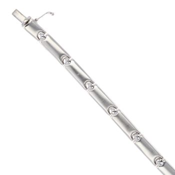 9ct White Gold Fancy Bracelet 7.5"