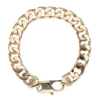 9ct Yellow Gold Curb Bracelet 8"