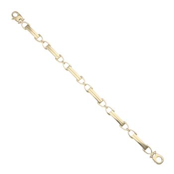 9ct Yellow Gold Fancy Bracelet 7"