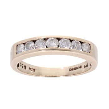 9ct Yellow Gold 0.50ct Diamond Half Eternity Ring