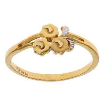 22ct Yellow and White Gold Scrolls Fancy Ring