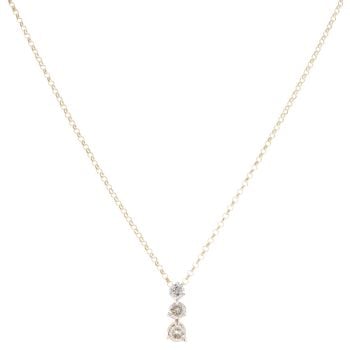 14ct Yellow Gold 1.35ct Brilliant Cut Diamond Trilogy Pendant And Chain 18"