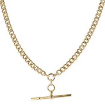 9ct Yellow Gold T-Bar Albert Chain 22"