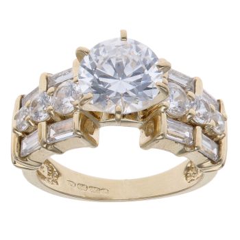 14ct Yellow Gold Cubic Zirconia Fancy Ring
