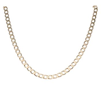 9ct Yellow Gold Curb Chain 22"