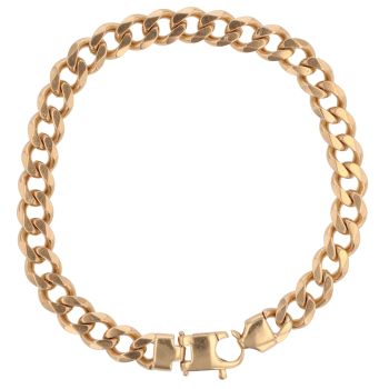 9ct Yellow Gold Curb Bracelet 9"