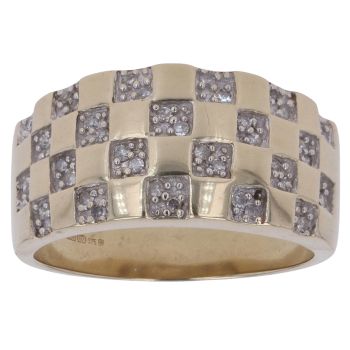 9ct Yellow Gold 0.25ct Diamond Signet Ring