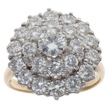 18ct Yellow Gold 2.75ct Brilliant Cut Diamond Cluster Ring