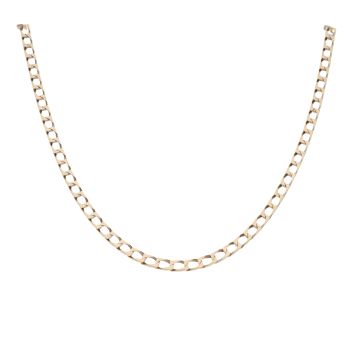 9ct Yellow Gold Square Curb Chain 20"