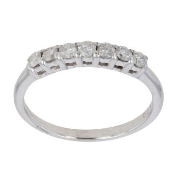 9ct White Gold 0.25ct Diamond Half Eternity Ring