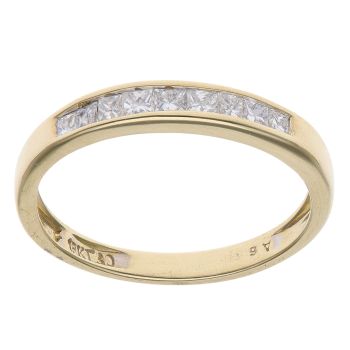 18ct Yellow Gold 0.30ct Princess Cut Diamond Eternity Ring