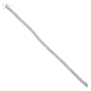 9ct White Gold 1.50ct Brilliant Cut Diamond Bracelet 7"