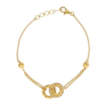 22ct Yellow Gold Infinity Bracelet 7"