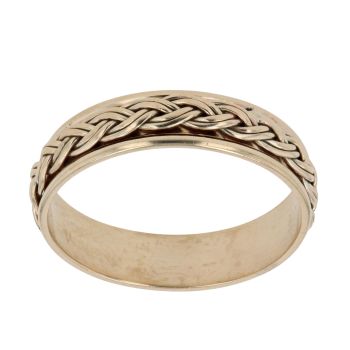 9ct Yellow Gold Double Braided Wedding Band 5.6mm