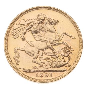 1891 Victoria Full Sovereign Coin
