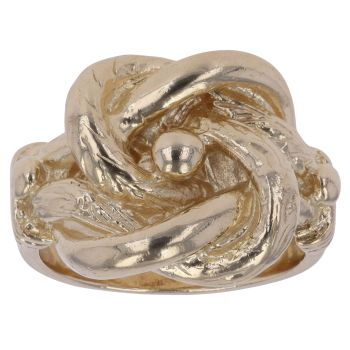 9ct Yellow Gold Patterned Knot Ring