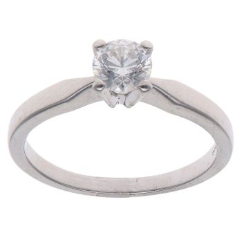 18ct White Gold 0.50ct Brilliant Cut Diamond Solitaire Ring