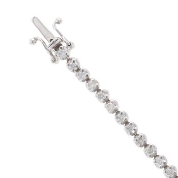 18ct White Gold 2.00ct Diamond Tennis Bracelet 7"