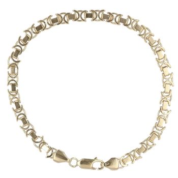 9ct Yellow Gold Byzantine Bracelet 7.5"