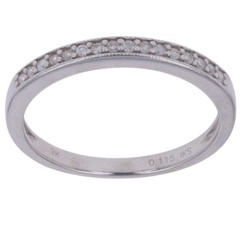 9ct White Gold 0.11ct Brilliant Cut Diamond Eternity Ring