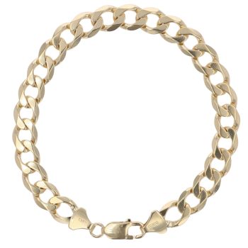 9ct Yellow Gold Curb Bracelet 9"