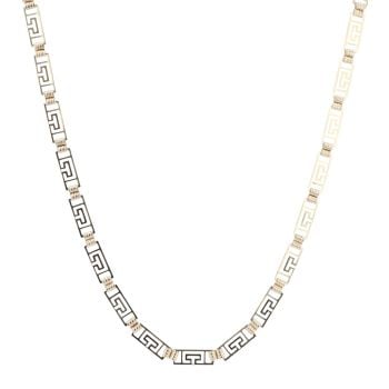 9ct Yellow Gold Greek Key Chain 18"