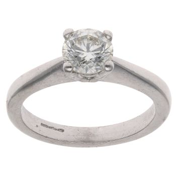 Platinum 0.75ct Brilliant Cut Diamond Solitaire Ring