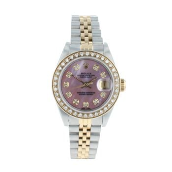 Rolex Custom Datejust Pre Owned Watch Ref 69173