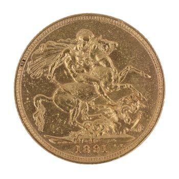 1891 Victoria Full Sovereign Coin