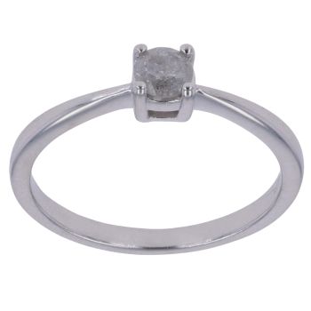 9ct White Gold 0.25ct Brilliant Cut Diamond Solitaire Ring
