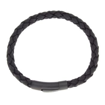 Unique & Co Black Leather Bracelet