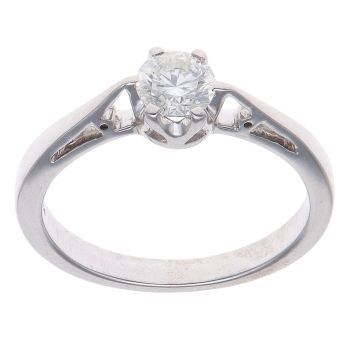 18ct White Gold 0.50ct Brilliant Cut Diamond Solitaire Ring