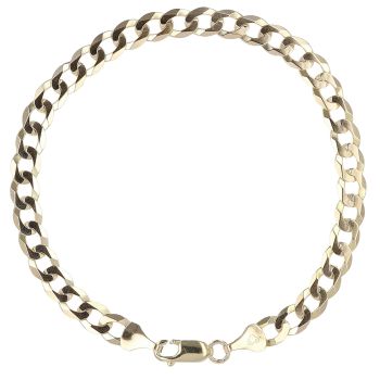 9ct Yellow Gold Curb Bracelet 8"