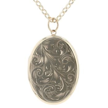 9ct Yellow Gold Locket Pendant and Chain 20"