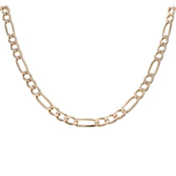 9ct Yellow Gold Figaro Chain 22"