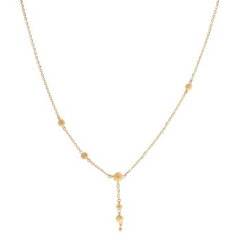 22ct Yellow Gold Fancy Beaded Chain 16"