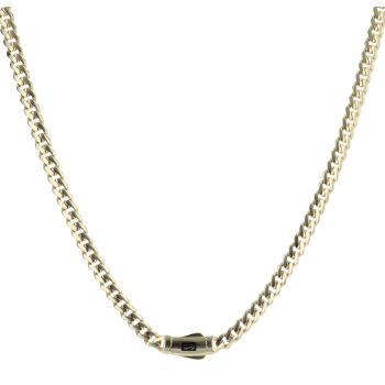 14ct Yellow Gold Monaco Classic Plain Lock Curb Chain 22"