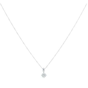 18ct White Gold 0.50ct Brilliant Cut Diamond Solitaire Pendant And Chain 18"