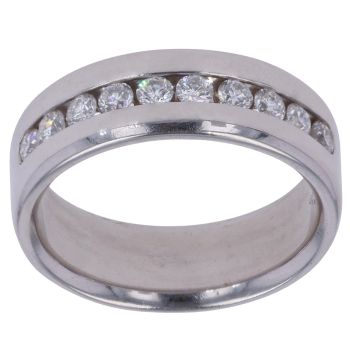 18ct White Gold 0.50ct Brilliant Cut Diamond Half Eternity Ring