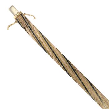 18ct Yellow And White Gold Patterned Bracelet