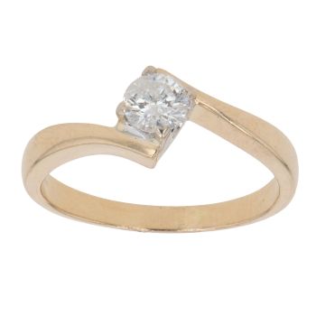 18ct Yellow Gold 0.33ct Brilliant Cut Diamond Solitaire Ring