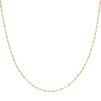 Gold Plated Silver Diamond Cut Bead Chain 20"
