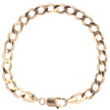 9ct Yellow Gold Curb Bracelet 8"