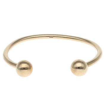 9ct Yellow Gold Plain Torque Bangle