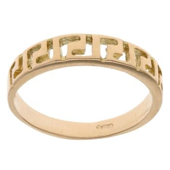 18ct Yellow Gold Greek Key Ring